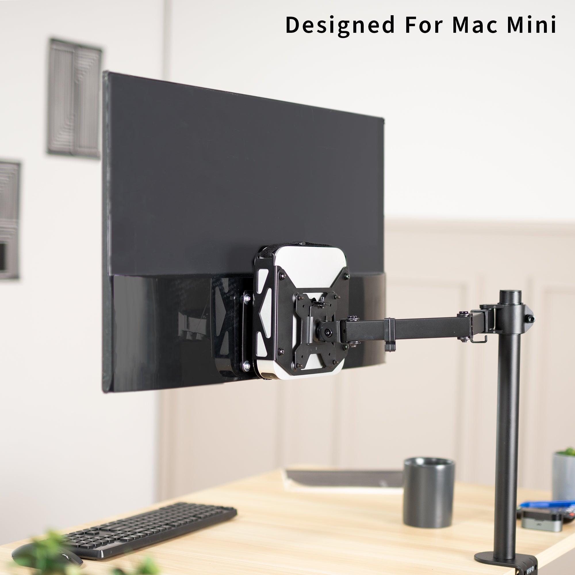 Behind Monitor VESA Mount Designed for Mac Mini CPU, 2010-2023 Models, Monitor Arm Computer Holder