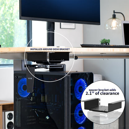Under Desk PC Mount with Spacer Bracket