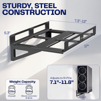 Adjustable Gaming PC Wall Mount