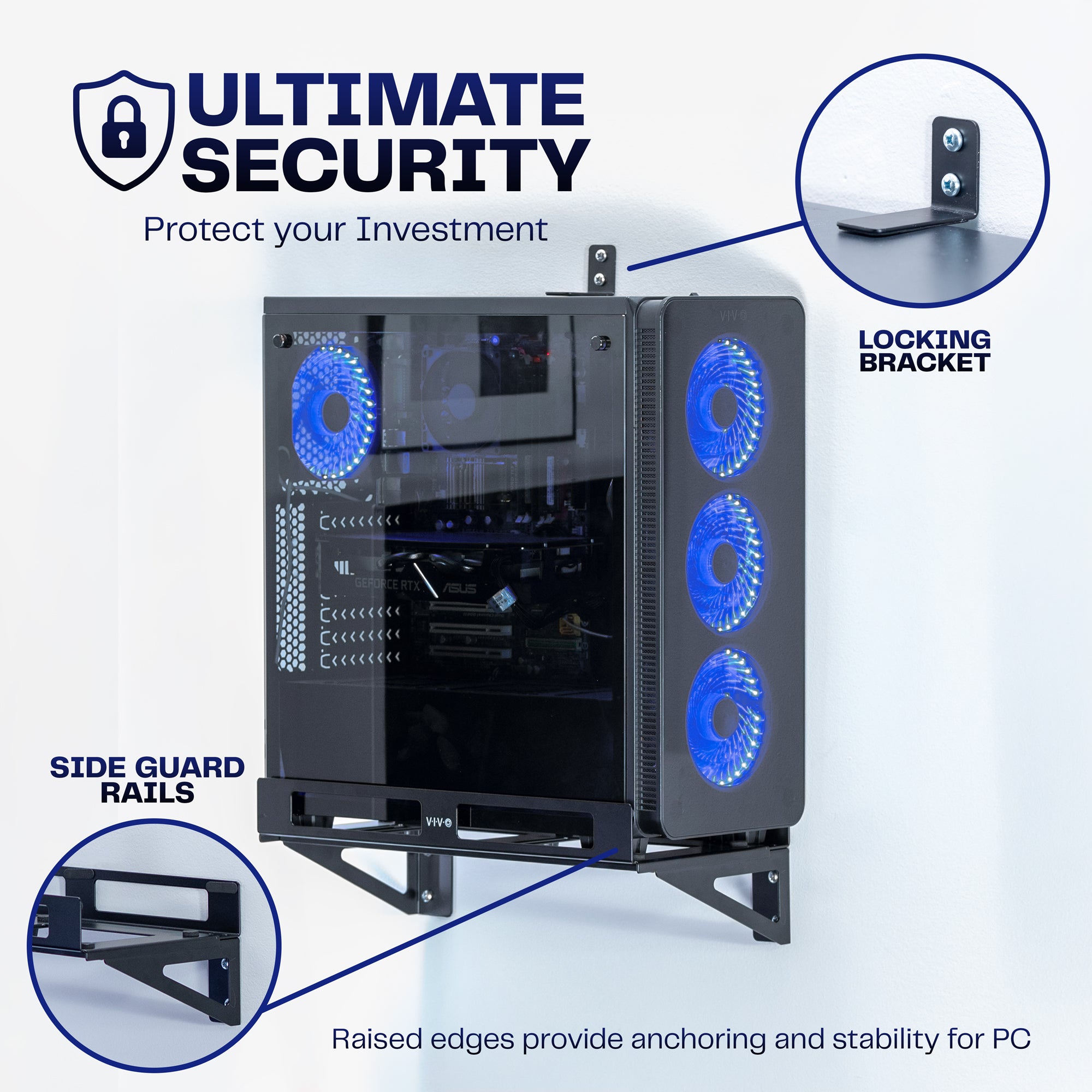 Adjustable Gaming PC Wall Mount