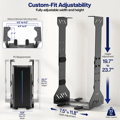 Slim Under Desk PC Mount