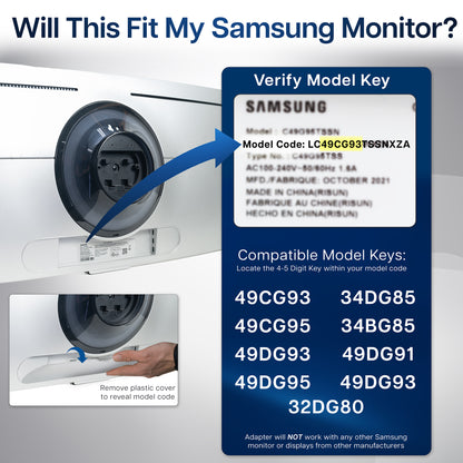 Comparison of monitor mount styles with a focus on Samsung monitors.