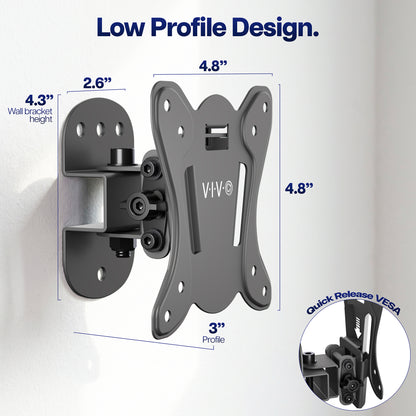 Compact Modular TV Wall Mount - 13" to 32" Screens