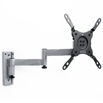 Quick release extending TV wall mount with tilt and swivel and built-in cable management. Includes 2 wall plates to provide installation in 2 different locations.