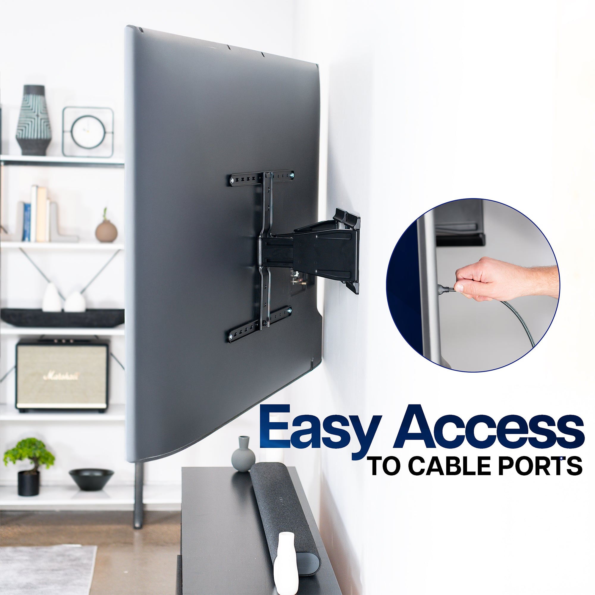 Low Profile Telescoping TV Wall Mount - Up to 90" Screens