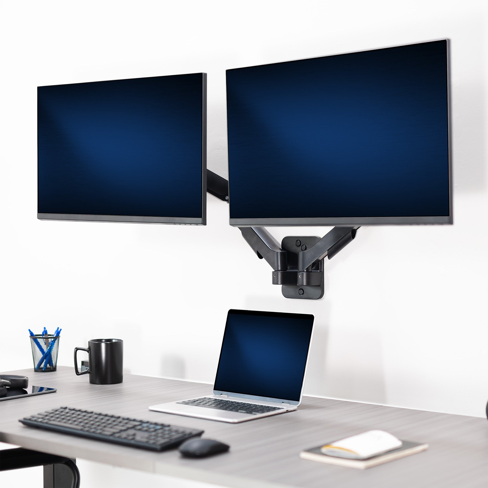 Dual mechanical wall mount.
