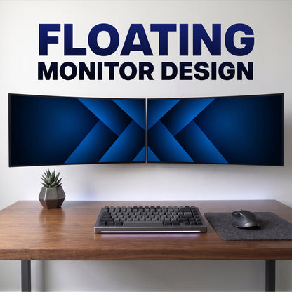 Premium Dual Arm Ultrawide Monitor Wall Mount - Up to 45" Screens