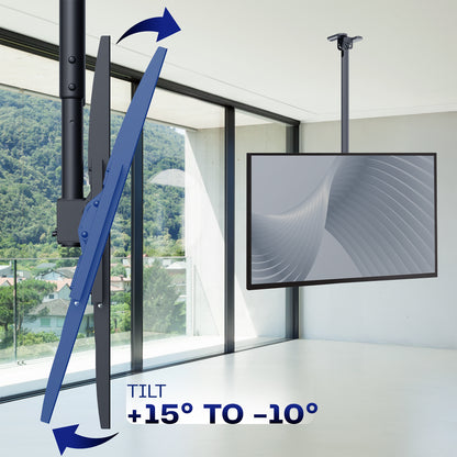 Tilting feature of ceiling TV mount