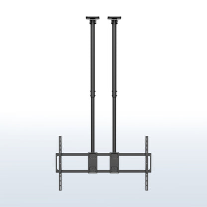 Dual Pole Extra Large 60” to 120” TV Ceiling Mount with Extension Pole
