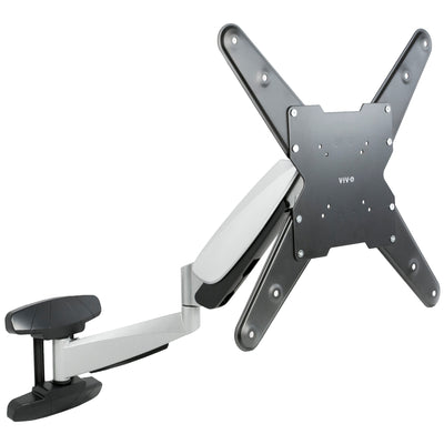 Height adjustable articulating pneumatic wall mount TV monitor arm.