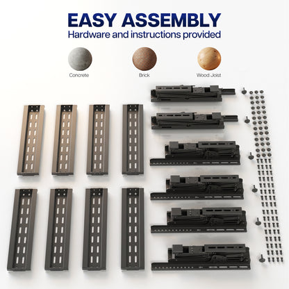 Easy assembly with hardware and instructions provided