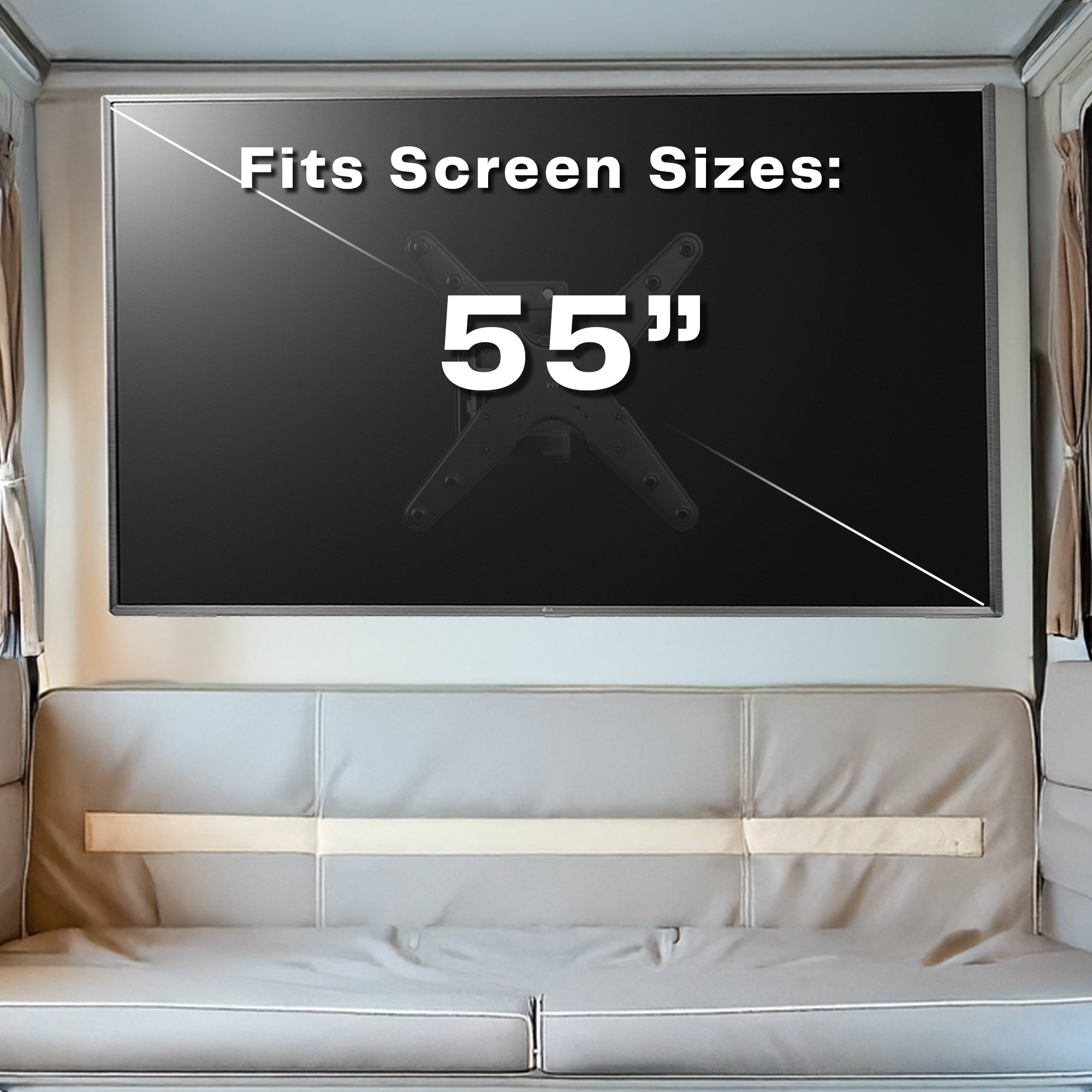 Locking RV TV Mount with Articulating Arm - 23” to 55” Screens