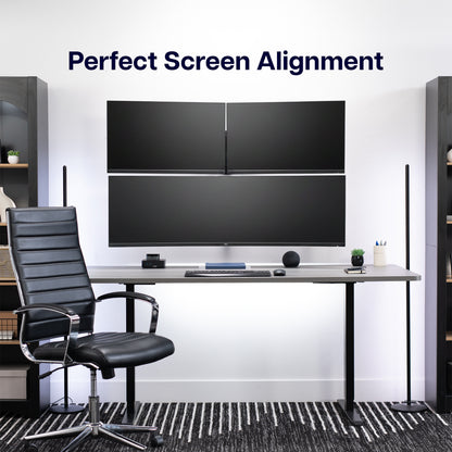 Telescoping Dual Monitor Wall Mount + Single Ultrawide Monitor Wall Mount - 21” to 49” Screens