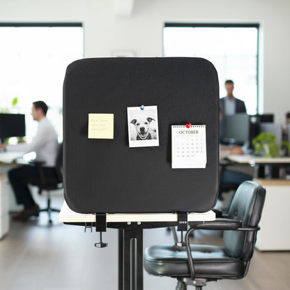 Clamp-On Stretched Fabric Desk Privacy Panel