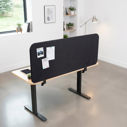 Clamp-On Stretched Fabric Desk Privacy Panel