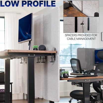 Full Height Clamp-on Desk Privacy Panels (x3)