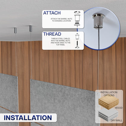 Modular Hanging Acoustic Panels (x4)