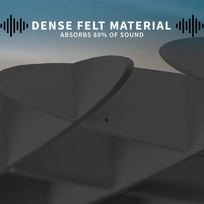 Dense felt acoustic ceiling panel material designed for effective sound absorption and noise control