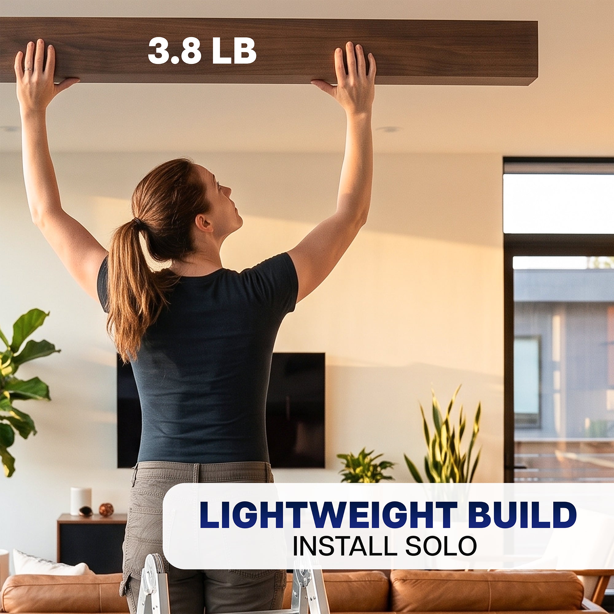 Wood Grain PET Acoustic Ceiling Beams (x4)