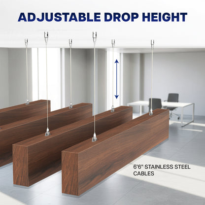 Wood Grain PET Acoustic Ceiling Beams (x4)