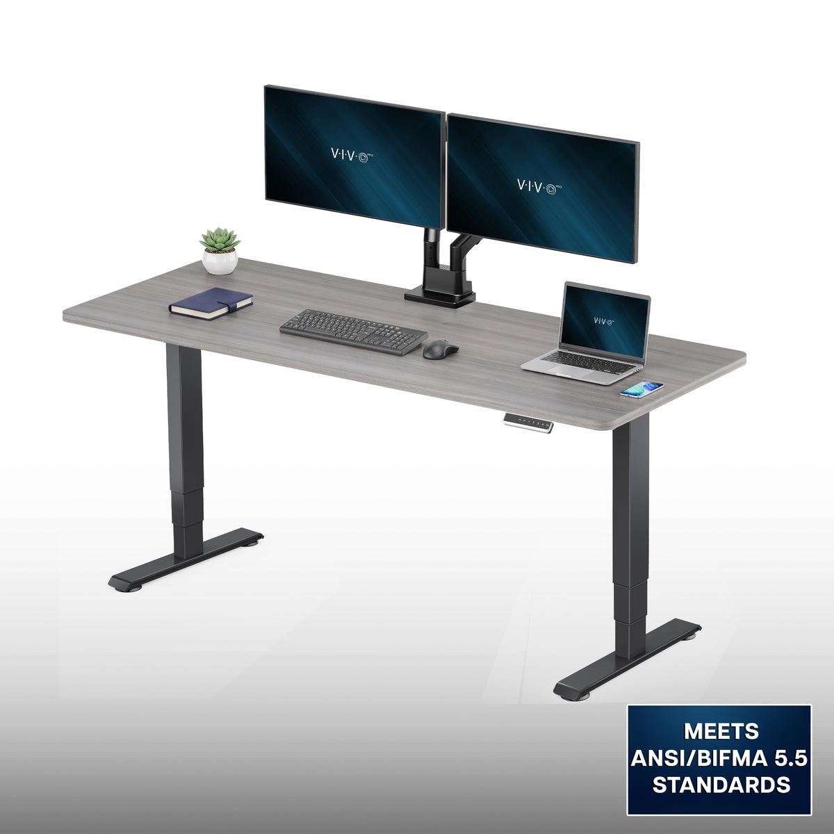 VIVO PRO 71" x 30" Dual Motor Electric Desk