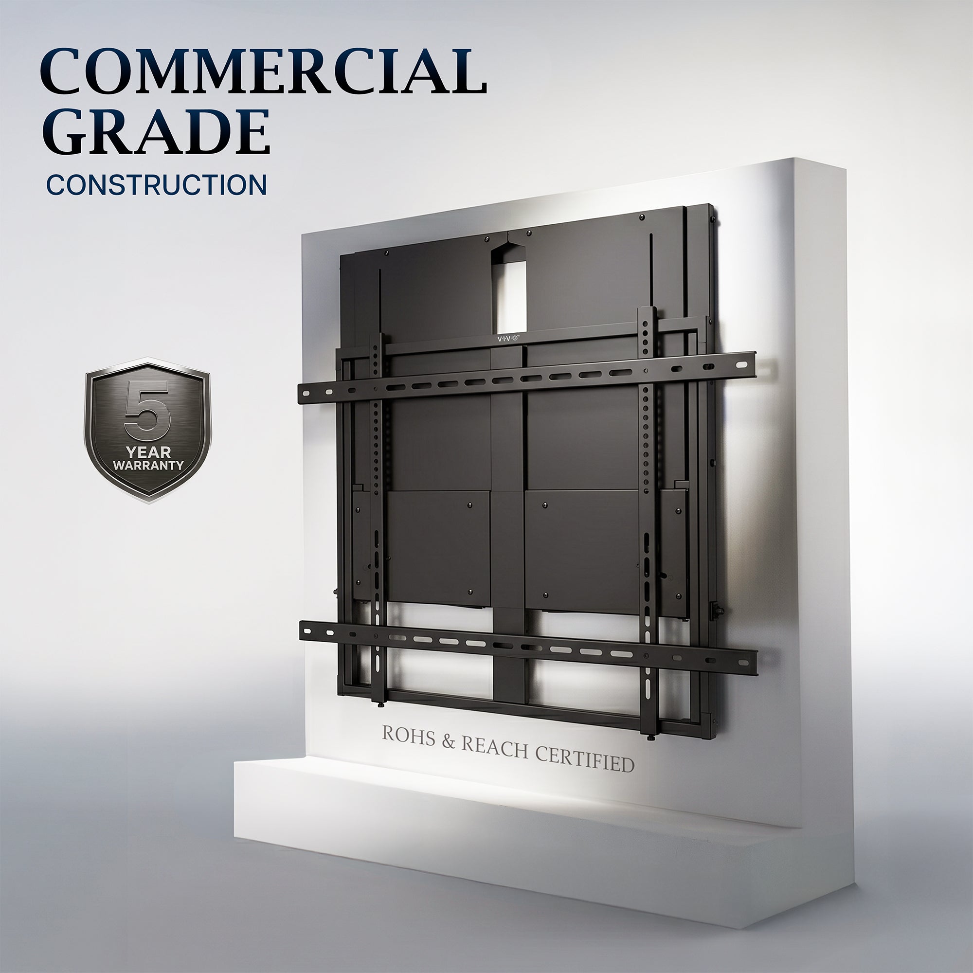 PRO 75”-90” inch Manual Height Adjustable TV and Display Wall Mount Commercial Grade Construction