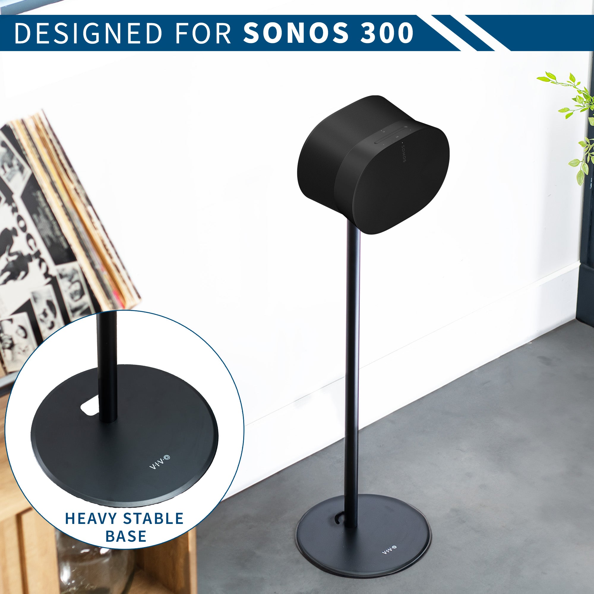 Enjoy elevated sound with speaker stands designed for the Sonos Era 300. 