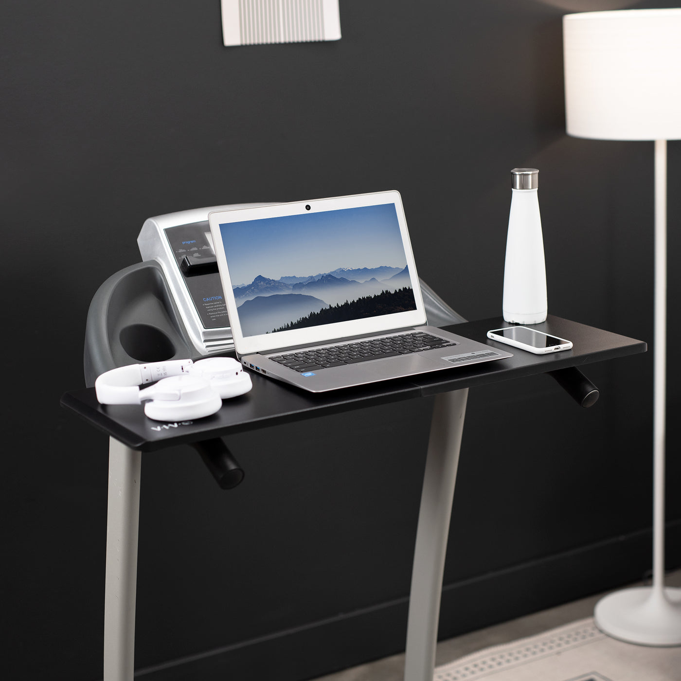 This innovative design, fitting most treadmills on the market, allows you to get your work done while walking, making it possible to study, do homework, research, shop, and more while on the move.
