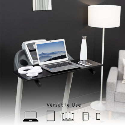 This innovative design, fitting most treadmills on the market, allows you to get your work done while walking, making it possible to study, do homework, research, shop, and more while on the move.