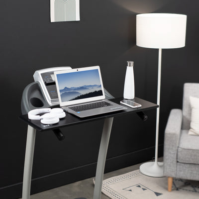 This innovative design, fitting most treadmills on the market, allows you to get your work done while walking, making it possible to study, do homework, research, shop, and more while on the move.