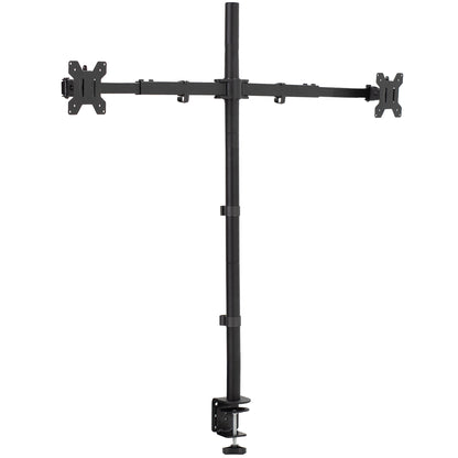 Telescoping Extra Tall Dual Monitor Desk Mount for office use, giving your screens a flush-with-wall display.