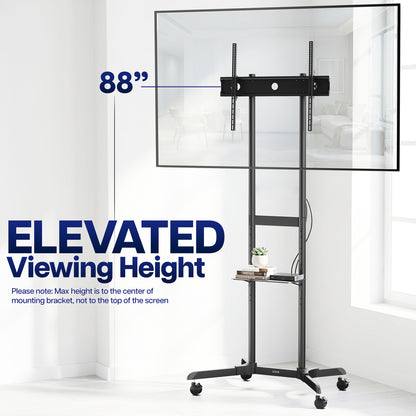 Tall Mobile Large TV Cart - 55” to 100” Screens