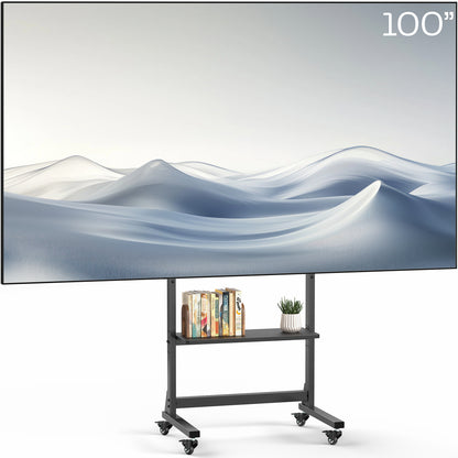 Up to 100" TV Heavy Duty Mobile TV Cart with Storage Shelf