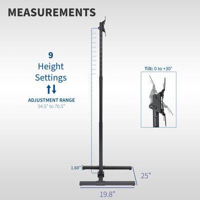 Height adjustable TV stand.