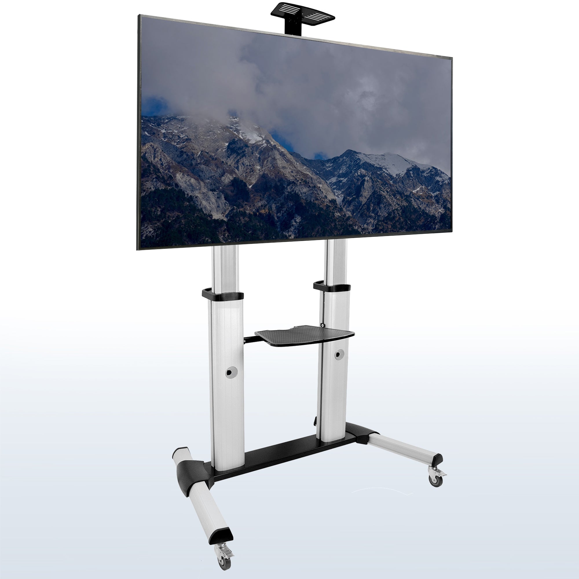 Large Mobile TV stand with a shelf from VIVO.