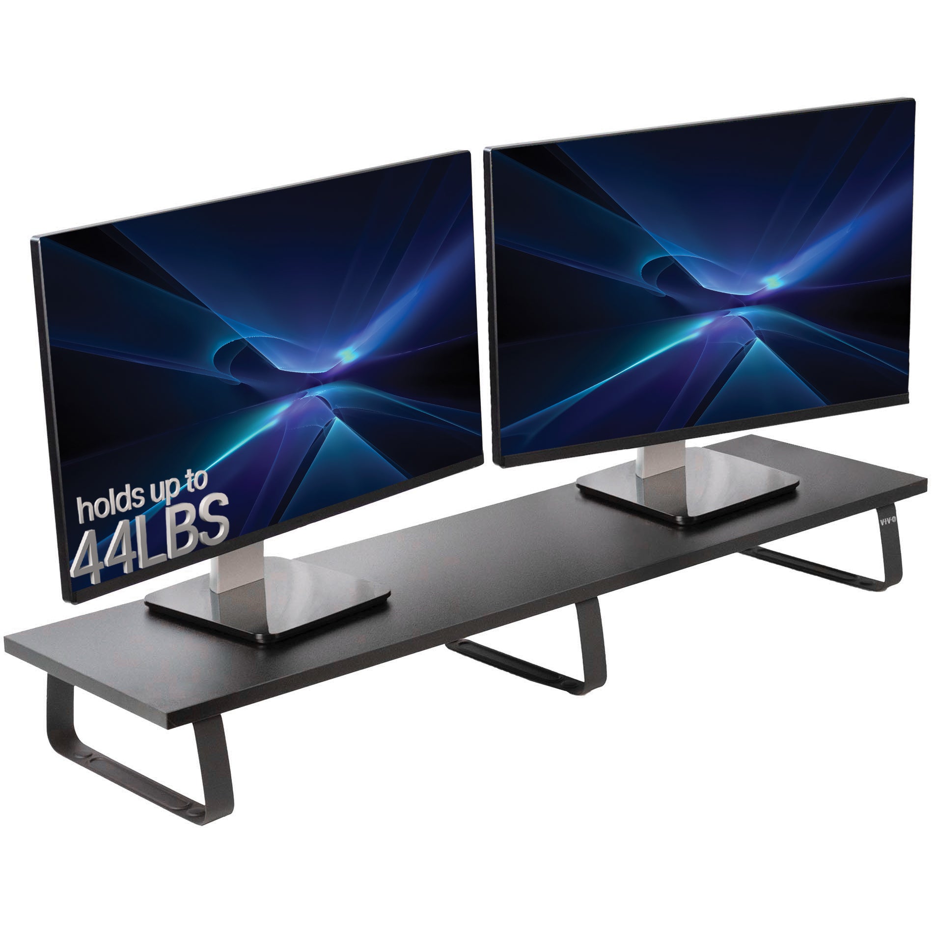 Sturdy tabletop riser for laptop or monitor for comfortable viewing.