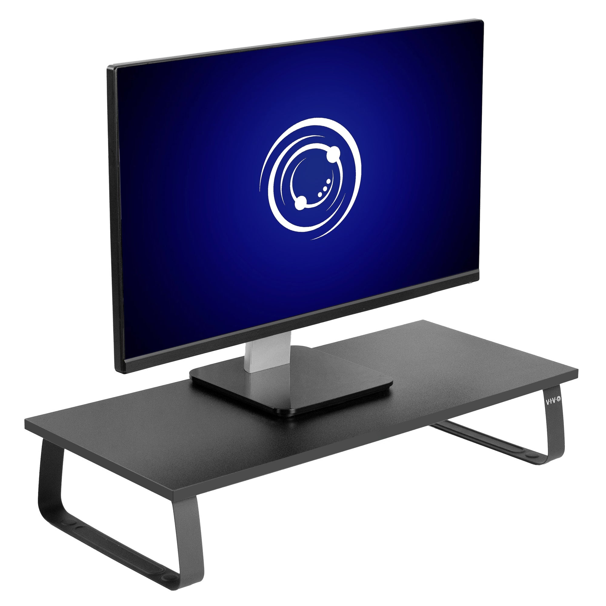 Elevate your monitor a couple of inches off your desktop for a more eye-level view.