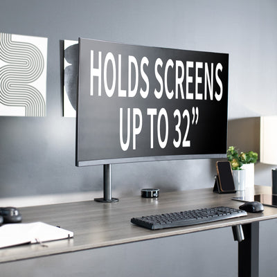 Support screens up to 32” and weight up to 17.6 pounds.