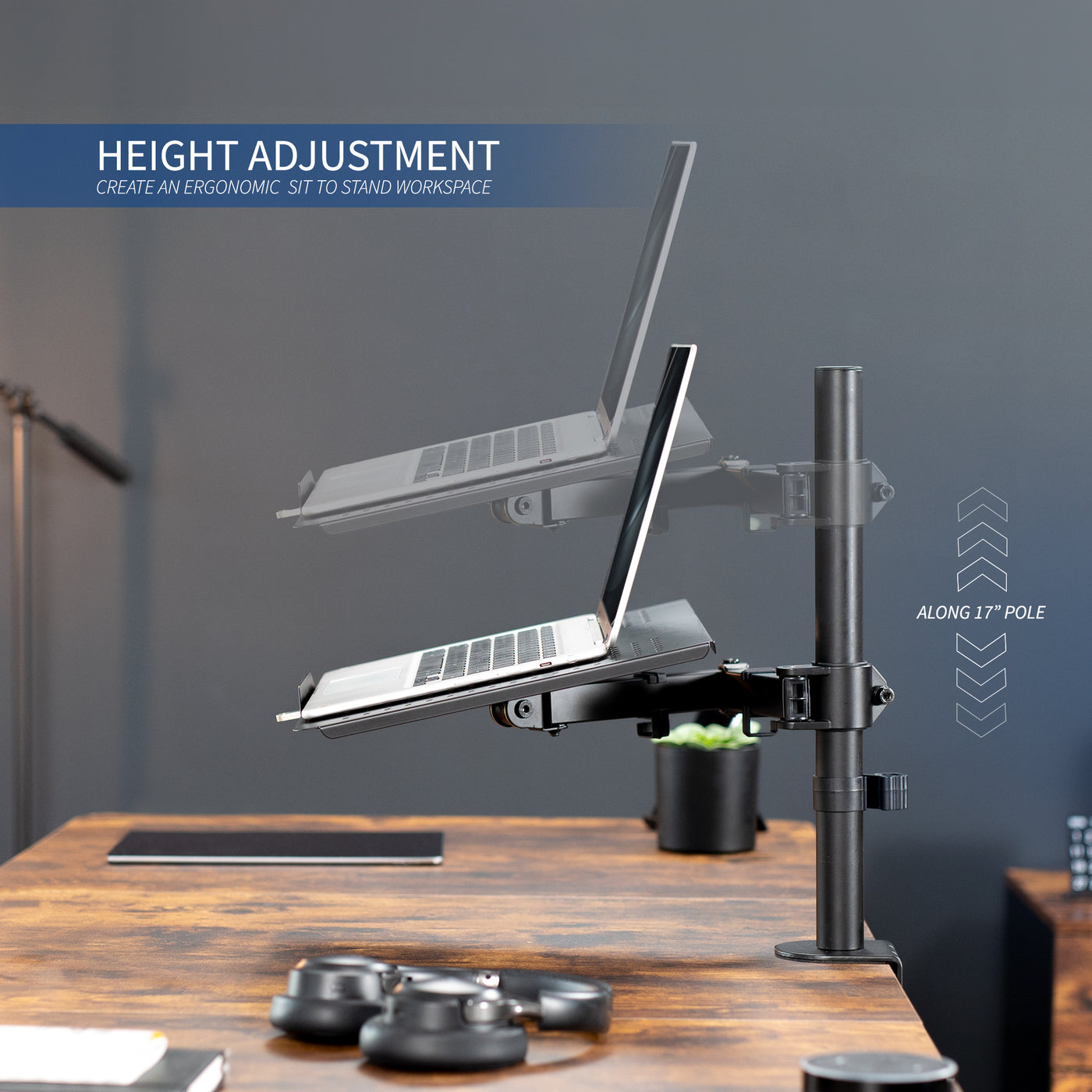 Laptop Tray and Desk Mount with USB
