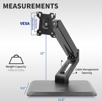 Pneumatic Arm Monitor Desk Stand