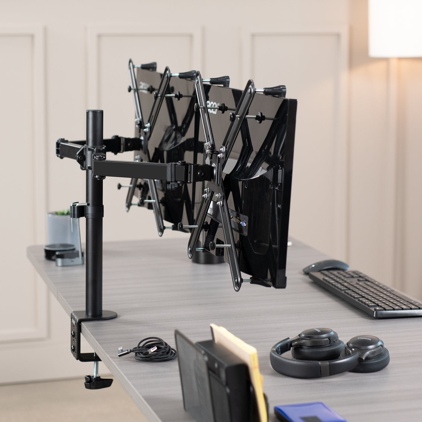 Dual Monitor Desk Mount with VESA Adapter Bracket