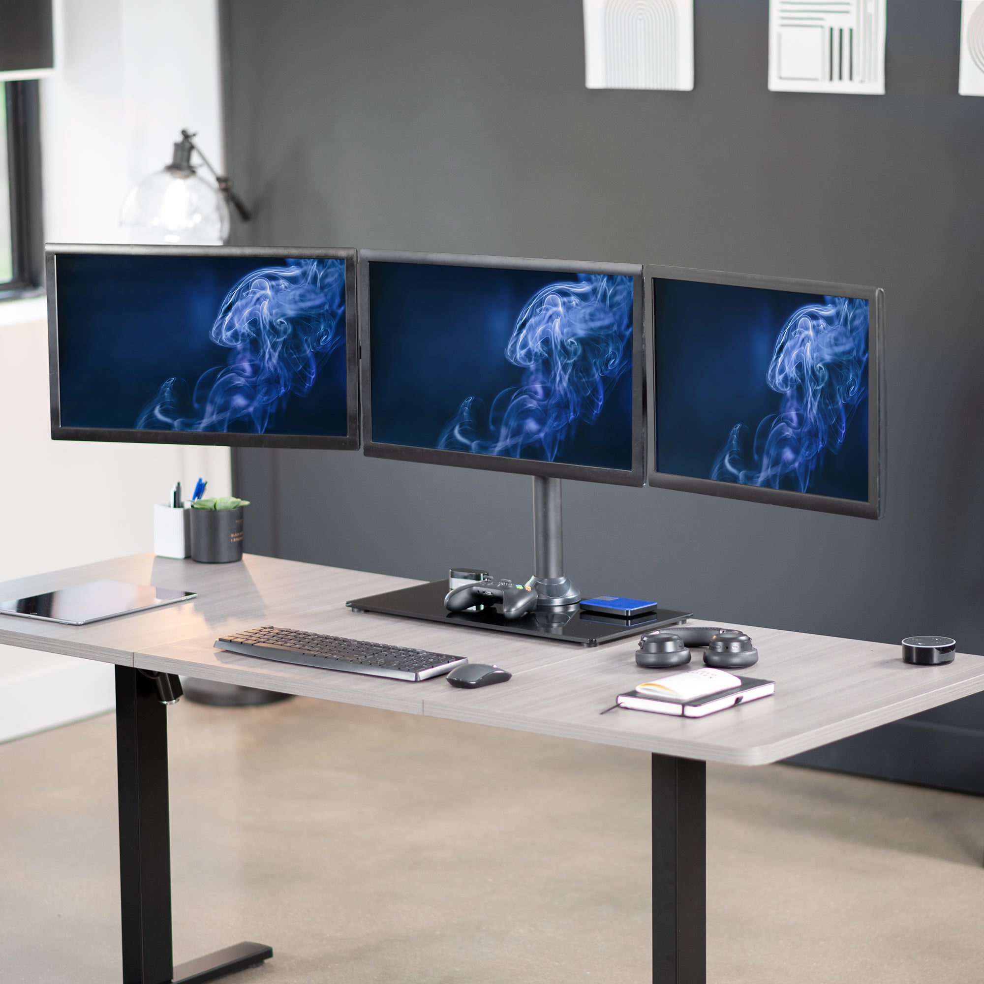 Triple Monitor Desk Stand