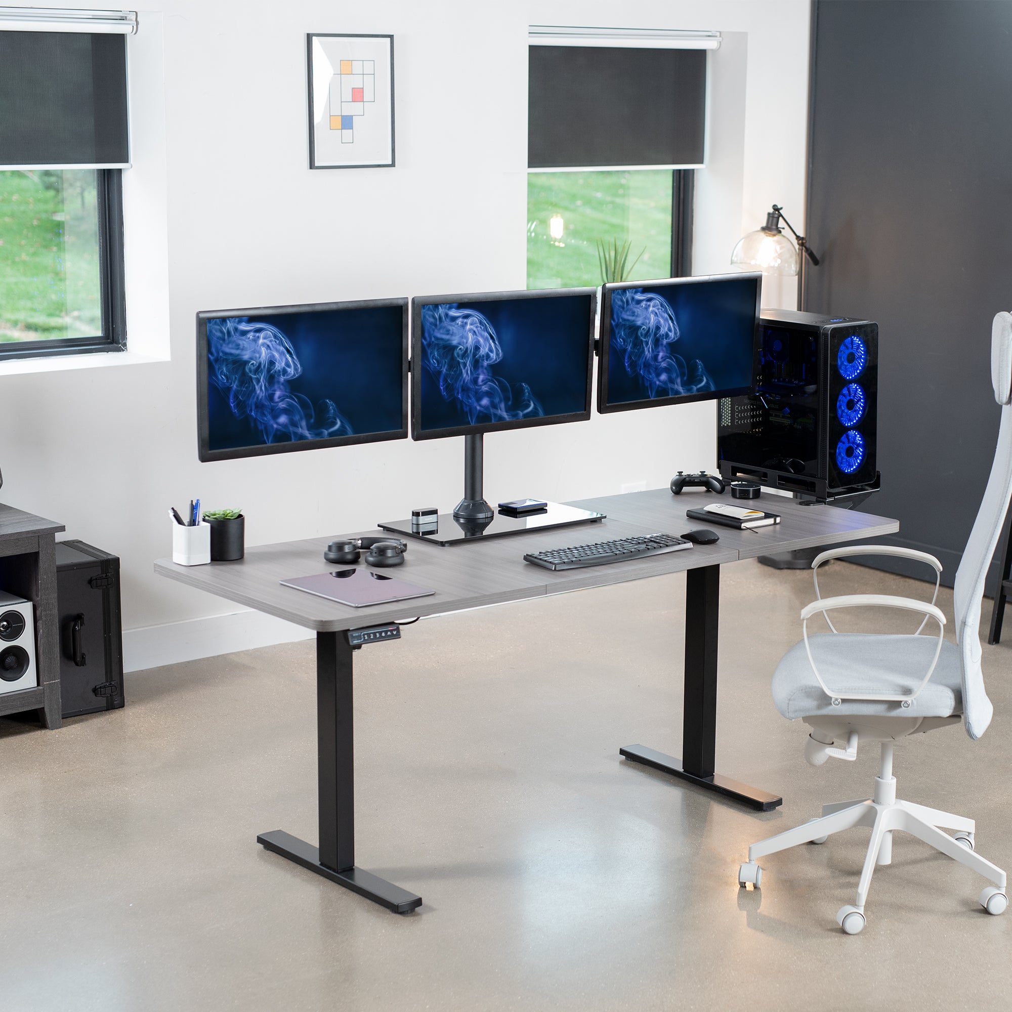 Triple 13” to 24" Monitor Desk Stand