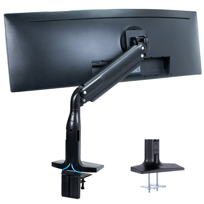 Pneumatic Arm Single Ultrawide Monitor Desk Mount