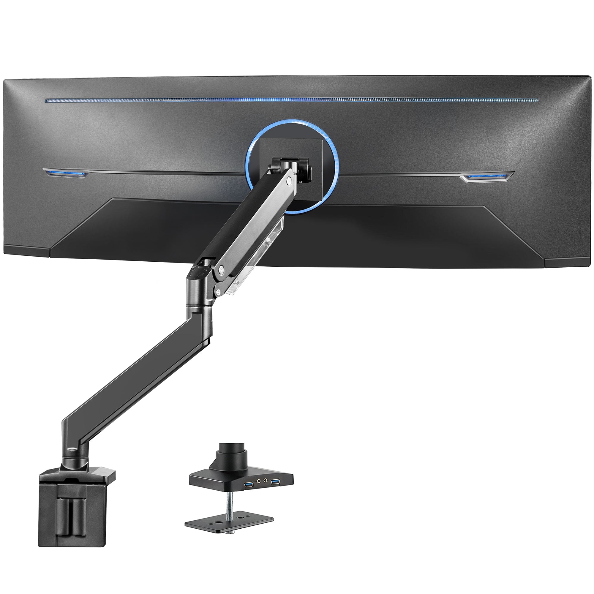 VIVO Premium Aluminum Heavy Duty Monitor Arm with 3.0 USB Ports