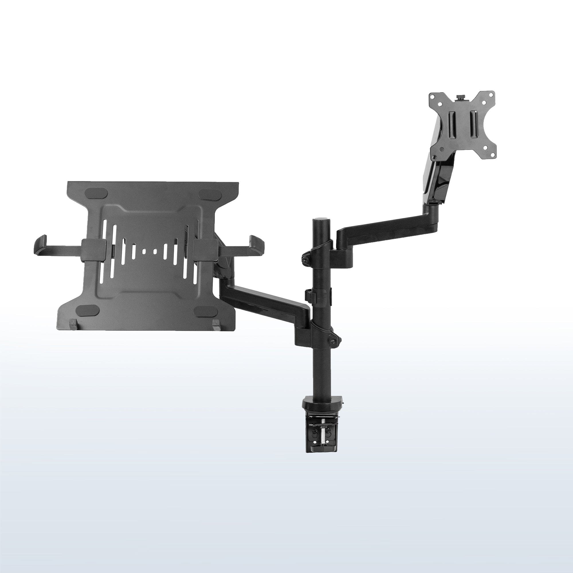 Pneumatic Arm Single Monitor and Laptop Desk Mount