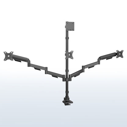 Quad Monitor Desk Stand (2 Mechanical Arms + 2 Fixed) - 17” to 49" Screens