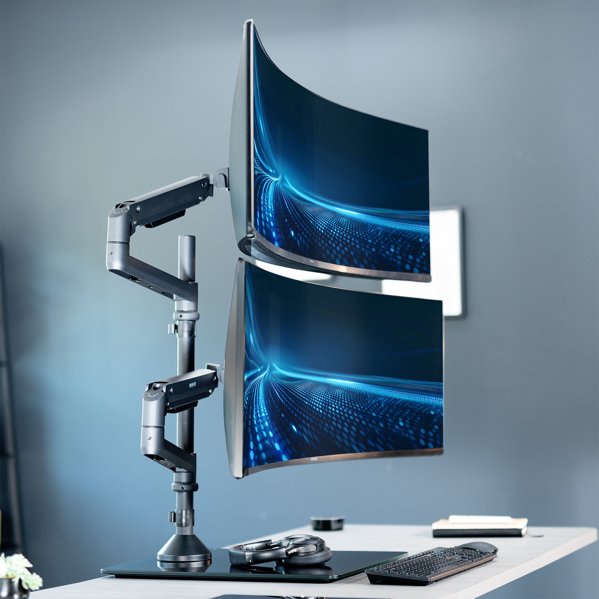 Dual Ultrawide Monitor Desk Stand