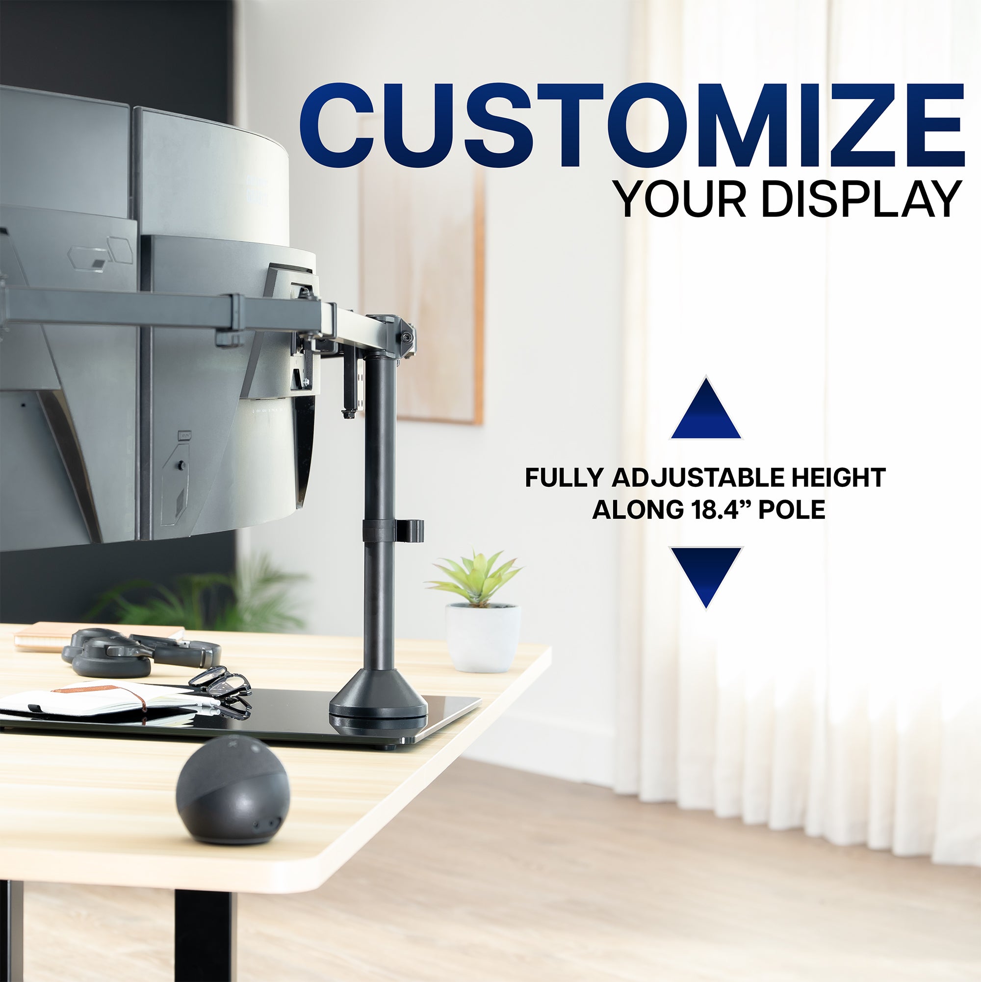 Triple Monitor Desk Stand - 13” to 32" Screens