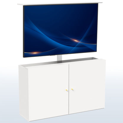 White TV Lift Cabinet for 32" to 55" TVs